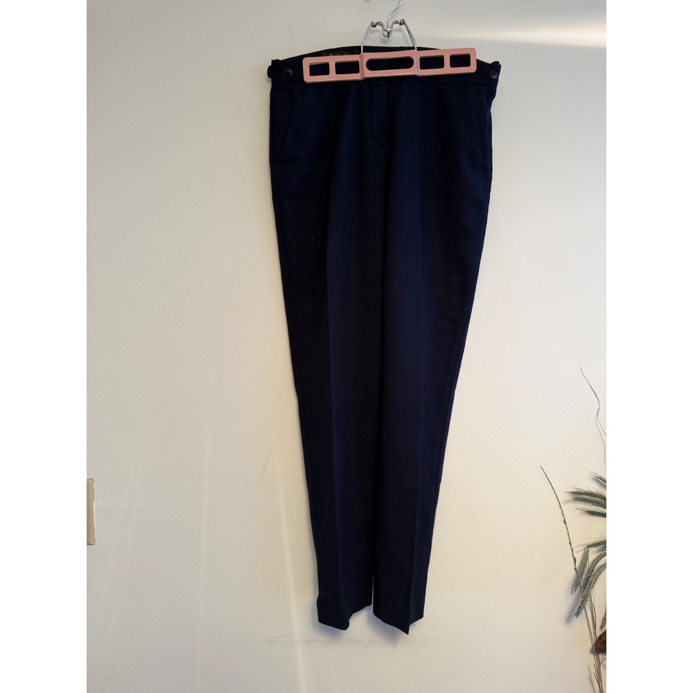 Loro Piana Navy Blue Wool Tailored Trousers Made in Italy‎ Size 40 Straight Leg